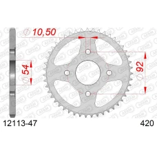 AFAM 2026/04 ШЕСТЕРНЯ ЗАД 4570 47 YAMAHA TZR 50 / X-POWER '96-'06, MBK X-POWER 50 '00-'06 (JTR1078.47) (LANC. 420)