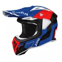 AIROH ШОЛОМ CROSS / ENDURO / ATV / QUAD AVIATOR ACE 2 SHIELD BLUE RED GLOSS КОЛІР CZARNY/NIEBIESKI/CZERWONY РОЗМІР M