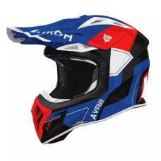 AIROH ШОЛОМ CROSS / ENDURO / ATV / QUAD AVIATOR ACE 2 SHIELD BLUE RED GLOSS КОЛІР CZARNY/NIEBIESKI/CZERWONY РОЗМІР M
