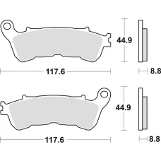 TRW LUCAS КОЛОДКИ ДИСКОВІ ТОРМОЗНІ KH388 SINTER STREET HONDA CBF 500 04-08, CBF 600 04-15, NT 700 V 06-13, XL 700 V 08-13, XL 1000 V 04-13, SUZUKI BURGMAN 125 07-13, ПЕРІД (АКЦІЯ)