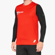 100 ПРОЦЕНТ MTB СОРОЧКА ROWEROWA МОДЕЛЬ R-CORE CONCEPT RED КОЛІР ЧЕРВОНИЙ/ЧОРНИЙ РОЗМІР S
