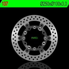 NG ДИСК ТОРМОЗНИЙ ПЕРІД KAWASAKI KX 125/250 '89-'05, KLX 250/300/650R '93-'07, SUZUKI RMZ 250 '04-'06 (PLYWAJACA) (25X100X3) (4X6,5MM) PLYWAJACA