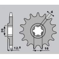 ПЕРЕДНЯ ЗІРКА PBR CHT 801 13 TM 125 EN '00-'05, TM 125 MX '00-'04, TM 80 '93-'01 (LANC. 520)