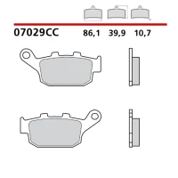 BREMBO 2026/06 КОЛОДКИ ДИСКОВІ ТОРМОЗНІ KH140 ROAD / SCOOTER КАРБОН CERAMIC CC (POLMETALICZNE) (ECE R90)
