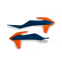 UFO КРИШКИ РАДІАТОРА KTM SX/SXF(SX-F) 125/150/250/350/450 '19-'22, EXC 125 '20-'21, EXC/EXCF(EXC-F) 150/250/300/350/450/500 '20-2023 КОЛІР OEM (NIEBIESKI/POMARANCZOWY)
