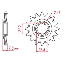 ПЕРЕДНЯ ЗІРКА MTX PARTS CHT HORNET 2320 14 HONDA CRF 250R 18-19 САМООЧИЩАЮЧА (JTF1344.14) (LANC. 520)