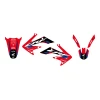 BLACKBIRD КОМПЛЕКТ НАЛІПОК (OKLEIN) HONDA CRF 250R '04-'09, CRF 250X '04-'21 DREAM 5 КОЛІР ЧЕРВОНИЙ ЧОРНИЙ - зображення 2