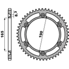 ЗАДНЯ ЗІРКА PBR 896 52 C45 KTM DO 1990 ROKU (LANC. 520) (JTR896.52)