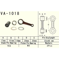VESRAH ШАТУН HONDA TRX 350 RANCHER '99-'06 (VA1018)SWORZEN 17MM (MADE IN JAPAN)