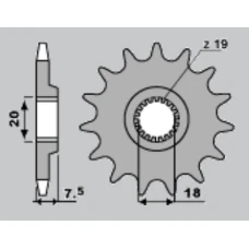 ПЕРЕДНЯ ЗІРКА JR CHT 340 13 HONDA CR 125 '87-'03 (JTF326.13)