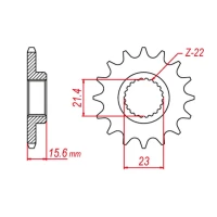 GROSSKOPF ПРОДАЖА ЗІРОЧКА ПЕРІД 441 14 YAMAHA XT 600 '89-'98, XTZ 660 '91-'98 (JTF577.14) (LANC. 520) (44114JT)