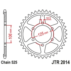 JT ЗІРОЧКА ЗАД 4529 50 TRIUMPH 800 TIGER 11-19 (452950JT) (LANC. 525) ЧОРНА