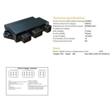DZE МОДУЛЬ ЗАПАЛУ CDI YAMAHA YFM660 RAPTOR 02-03 (OEM-5LP-85540-20)