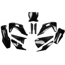 UFO КОМПЛЕКТ ПЛАСТІКОВ (ПОВНИЙ KIT) Z OSLONAMI ТЕЛЕСКОПІЧНИЙ (АМОРТИЗАТОРІВ) HUSQVARNA TC 125/250 '19-'22, FC 250/350/450 '19-'22 КОЛІР ЧОРНИЙ  (HU622E001)