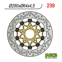 NG ДИСК ТОРМОЗНИЙ ПЕРІД SUZUKI GSX600/750F, GSF600 '95-'04, SV650 '99-'02 (290X64X4,5) PLYWAJACA (ЗОЛОТИЙ МАТЕРІАЛ)