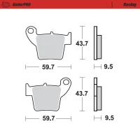 MOTO-MASTER BRAKEPADS CR 125-250, CRF 450