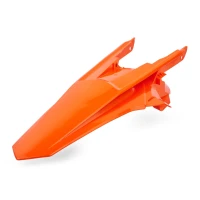 POLISPORT КРИЛО ЗАД (БЕЗ КАРТ) KTM EXC/EXCF `17-19 КОЛІР СІРИЙ (WITH PINS)