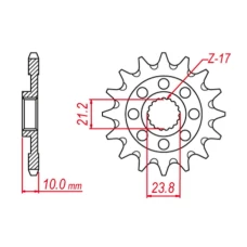 ПЕРЕДНЯ ЗІРКА GROSSKOPF CHT 2160 13 SUZUKI RMZ 450 '13-'20 САМООЧИЩАЮЧА (JTF1443.13SC)* (LANC. 520)