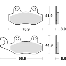 TRW LUCAS КОЛОДКИ ДИСКОВІ ТОРМОЗНІ KH135 KH214 SINTER OFFROAD APRILIA SX 125 '18-, HONDA NSR 150 02-, KAWASAKI KLX 125 10-13, KDX 250 90-94, KLX 250 09-17, KLF 300 89-07, YAMAHA WR 125 91-97, TT 350 91-95, XTZ 750 89-97, ПЕРІД/ЗАД
