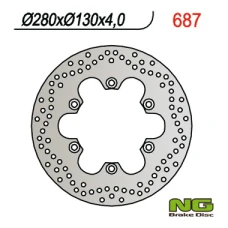 NG ДИСК ТОРМОЗНИЙ ПЕРІД KAWASAKI ER 5, GPZ 750/ 900 (280X130X4,5) (6X10,5MM)
