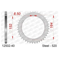AFAM 2026/06 ШЕСТЕРНЯ ЗАД 856 40 YAMAHA TT600 R '98-'03, TT600S '93-'95, YFS 200`88-06, YFM 350 WARRIOR '89-04, YFM 660 RAPTOR '01-05 (LANC. 520) (JTR853.40)