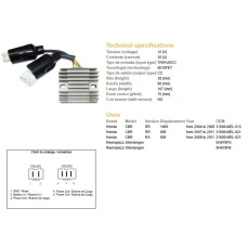 DZE РЕГУЛЯТОР НАПРУГИ HONDA CBR600RR 07-11, CBR1000RR 04-05 (31600-MEL-821) (ESR439) (SH678FD, SH678FB)