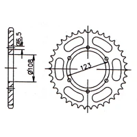 FORTE ЗАДНЬОЇ SPROCKET, 58 ЗУБІВ (420), Ø108MM, APRILIA 14-, DERBI 11-, GILERA 10-