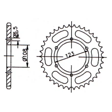 FORTE ЗАДНЬОЇ SPROCKET, 58 ЗУБІВ (420), Ø108MM, APRILIA 14-, DERBI 11-, GILERA 10-