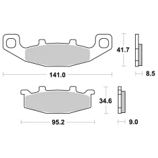 SBS BRAKEPADS SINTERED