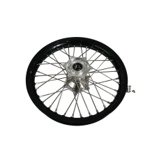 REX WHEELS КОМПЛЕКТНИЙ КОЛЕСО ЗАД REX 18 ЦІЛІ 18 X 2,15 ЧОРНА ДИСК / СРІБНА СТУПИЦЯ / СРІБНЕ СПИЦІ / СРІБНЕ NYPLE (OS 22 MM)  DO KTM SX / SXF '23-'26 , EXC / EXCF '24-'26  , HUSQVARNA TC / FC '23-'26 , FE / TE '24-'26 , GAS GAS EC / MC 3X ПІДШИПНИК
