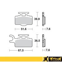PROX КОЛОДКИ ДИСКОВІ ТОРМОЗНІ KH302 KAWASAKI KX 65 '00-20, SUZUKI RM 65 '03-05 ПЕРІД