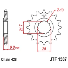 ПЕРЕДНЯ ЗІРКА JR CHT 2049 19 YAMAHA FZR 400 '88-95', SR 400 '88-17' SR 500 '91-00' (204919JT) (LANC. 428)