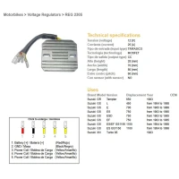 DZE РЕГУЛЯТОР НАПРУГИ SUZUKI GS 450L '84-'88, GSX 750/1100 ES/ EF '83-'86, GR 650 TEMPTER (ESR130,RGU-301)
