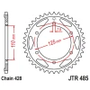 ЗАДНЯ ЗІРКА JR 485 46 GILERA 125 KK\/KZ '06-89', 125 COUGAR '01' (48546JT) (LANC.428) - зображення 1