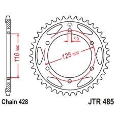 ЗАДНЯ ЗІРКА JR 485 46 GILERA 125 KK/KZ '06-89', 125 COUGAR '01' (48546JT) (LANC.428)