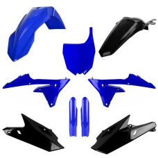 КОМПЛЕКТ ПЛАСТИКА POLISPORT (ПОВНИЙ KIT) YAMAHA YZ 250F '14-'18; YZ 450F '14-'17 В КОМПЛЕКТІ ПЕРЕДНЯ ПАНЕЛЬ (8678400003)  І КРИШКИ АМОРТИЗАТОРІВ (8352000003) КОЛІР СИНІЙ ЧОРНИЙ