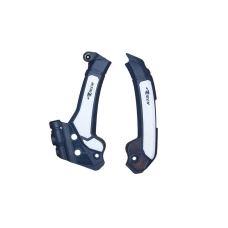 RACETECH (RTECH) 2025/12 КРИШКИ РАМИ (КОМПЛЕКТ) BI-MATERIAL СУПЕР GRIP HUSQVARNA FC 250 / 450 '22-23, FS 450 '23-24, TC / FC 125 / 250 / 300 / 350 / 450 '23-24, TE 125 / 250 / 300 / 350 / 450 / 501 '24, TX 300 / 350 / 450 '23-24 КОЛІР СИНІЙ/ЧОРНИЙ