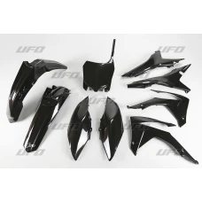 UFO КОМПЛЕКТ ПЛАСТІКОВ HONDA CRF 250R 14-17, CRF 450R 13-16 Z OSLONAMI ФІЛЬТРА ПОВІТРЯ КОЛІР ЧОРНИЙ  (HO121E001)