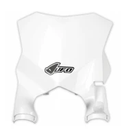 UFO TABLICA NA НОМЕР СТАРТОВИЙ KAWASAKI KXF 250 17-19, KXF 450 16-19 КОЛІР БІЛИЙ (STADIUM Z OSLONAMI АМОРТИЗАТОРІВ)