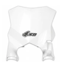 UFO TABLICA NA НОМЕР СТАРТОВИЙ KAWASAKI KXF 250 17-19, KXF 450 16-19 КОЛІР БІЛИЙ (STADIUM Z OSLONAMI АМОРТИЗАТОРІВ)