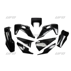 UFO КОМПЛЕКТ ПЛАСТІКОВ HUSQVARNA TE/TX/FE '20-'23 Z ЗАХИСТ ФАРИ КОЛІР ЧОРНИЙ  (HU623E001)
