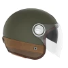 NOX ПРЕМІУМ-КЛАС ШОЛОМ ВІДКРИТИЙ JET HERITAGE LEATHER КОЛІР KHAKI\/BRAZOWY РОЗМІР XL - зображення 1
