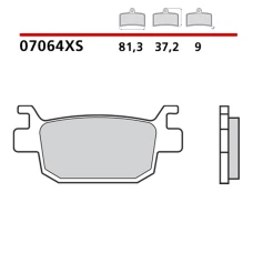 BREMBO 2026/03 КОЛОДКИ ДИСКОВІ ТОРМОЗНІ KH415 SCOOTER SINTER XS (SPIEK METALICZNY) ПЕРІД/ЗАД (ECE R90)