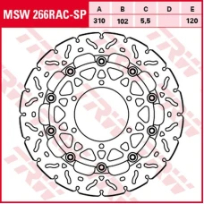 TRW LUCAS ZF ДИСК ТОРМОЗНИЙ ПЕРІД SUZUKI GSX-R 600 '08-'16, GSX-R 750 '08-'16, GSX-R 1000 '07-'16 (310X102X5,5MM) WAVE