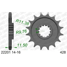 AFAM 2026/06 ШЕСТЕРНЯ ПЕРІД 4101 14 SUZUKI DRZ 125 '03-'13 (LANC. 428) (JTF409.14)