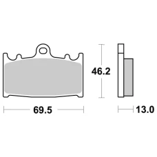 SBS BRAKEPADS SINTERED ЗАДНЬОЇ