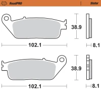 MOTO-MASTER BRAKEPADS ROADPRO SINTER ПЕРІД