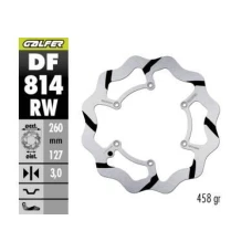 GALFER ДИСК ТОРМОЗНИЙ ПЕРІД BETA RR 250/300/350 '12-, RR 390/400/430/450/450/498 '14-, XTRAINER 250/300 '15- WAVE FIXED (260X127X3MM)