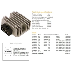 DZE РЕГУЛЯТОР НАПРУГИ KAWASAKI KLF110/185/220/250 BAYOU (OEM-21066-1052)