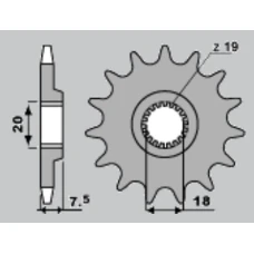ПЕРЕДНЯ ЗІРКА CHT340 13 HONDA CR 125 87-03 (LANC. 520) (JTF326.13)